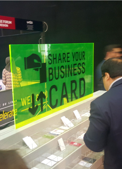 share your business card